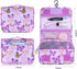 Kids Hanging Toiletry Bag for Girls, Waterproof Travel Makeup Bag for Little Young Girls, Butterfly Purple