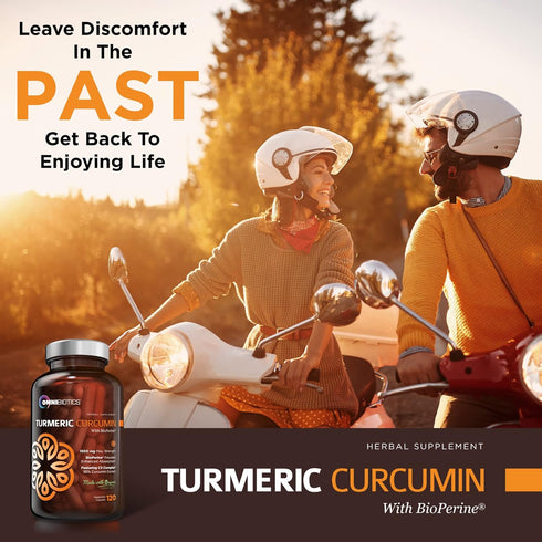 Organic Turmeric Curcumin Extract Supplement 1500mg with BioPerine, 120 Vegetarian Capsules