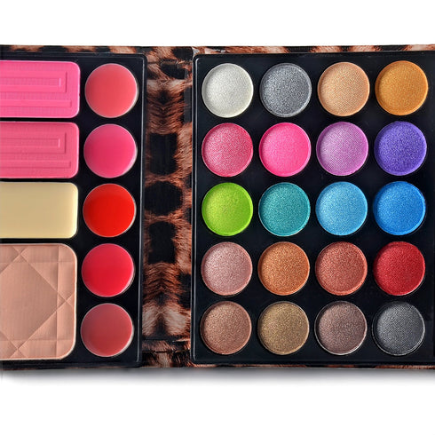 Professional Makeup Kit - Eyeshadow Palette, Lip Gloss, Blush, Concealer, 29 Color