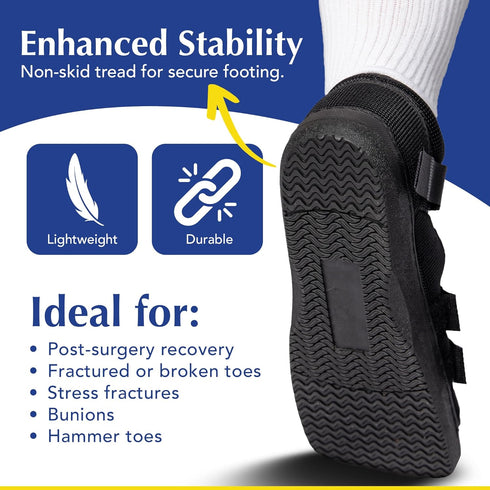 L3260 Immobilizer 6.5-8) Brace Direct Post Op Shoe & Medical Foot Brace Stress Fracture, Broken Toe & Bunion Support