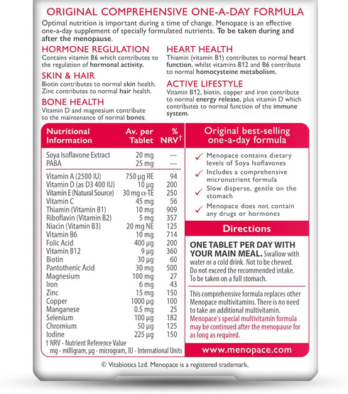 Menopace 90 Count Vitabiotics Tab