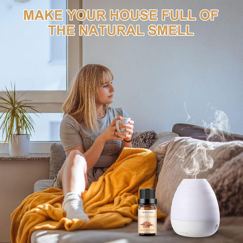 Sedbuwza Sandalwood Essential Oil - 100% Pure Organic Aromatherapy Gift Oil for Diffuser, Humidifier