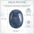 Indigo Gabbro Palm Stone, Worry Stone Large Oval Palm Stone Chakra Healing Hand Carved Pocket Massage Stone Reiki Polished Stone Massage Spa Energy Stone 55-60mm