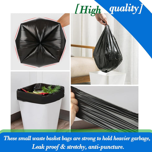 Hommaly 1.5 200 Bags(Fit1.3-1.6 1.3 1.5 1.6 5-6 Gallon pcs Small Black Trash Gal), Strong Gallon Gallon Gallon Garbage