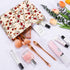 2Pcs Daisy Flower Makeup Bag, Large Floral Cosmetic Pouch Set for Women, Portable Toiletry Bag