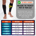 Calf Compression Sleeves - 1 Pair Footless Compression Socks for Pain Relief, Support for Varicose Veins, Black