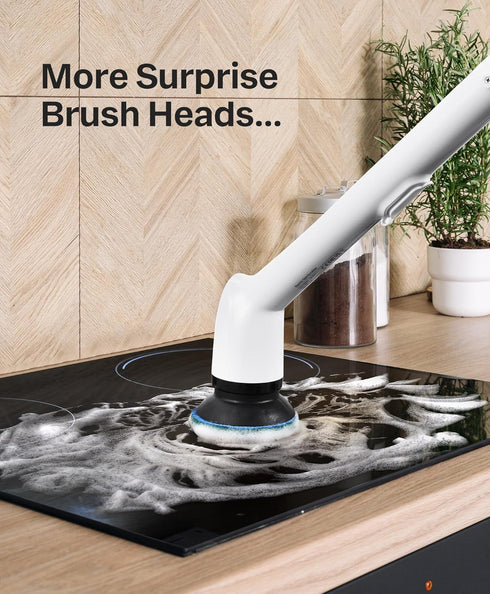 LyriFine Electric Spin Scrubber, 2024 New Full-Body IPX7 Waterproof Bathroom Cleaner Brush with Long Handle & 2 Speed