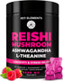 Natural Reishi Mushroom Gummies & L Theanine with Ashwagandha - Potent Mushroom