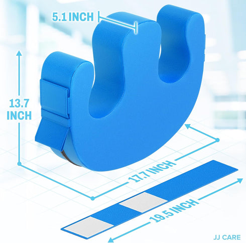 JJ CARE Patient Positioning Pillow with Handles U-Shaped Turning Support Cushion for Bedridden Care, Waterproof Cover