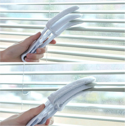 Window Blind Cleaner - 2 Clamps and 5 Removable Sleeves - Ideal Duster Cleaning Tool for Blinds, Shutters, Shades, Air