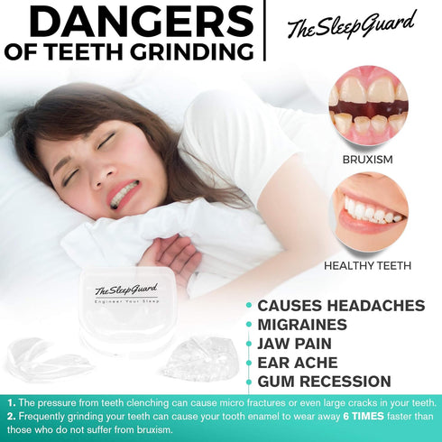 Mouth Guard for Clenching Teeth at Night, Pack of 4, Best Night Guards for Teeth Grinding & TMJ for Men & Women