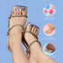 KISS Salon Acrylic Press On Toenails, 'Walk Away', White, Short Size, Squoval Shape, Includes 28 Nails, 2g Glue, 1