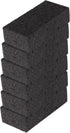 Big Sponge, Made in Europe, 6 Pack, Black, 8.9x4.3x2.4 Inch Extra Large Odorless Commercial Sponge for All Purpose