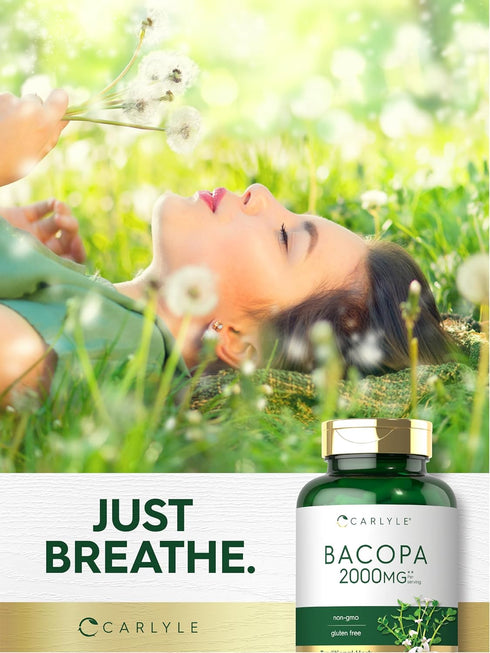 Carlyle Bacopa Monnieri Capsules, 180 Capsules, Gluten Free Supplement