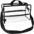 SHANY Clear PVC Water-Resistant Travel Tote Bag, Large See-Thru Bag with Adjustable Shoulder Straps and Zippered Pockets