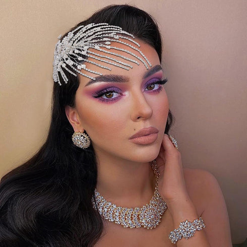 Wedding Headband Crystal Bridal Headpiece, Rhinestone Hair Accessories for Women, Bride and Bridesmaids