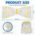 KULED Heavy Duty Industrial Mop | Commercial Mop with Long Handle | Cotton Mop with 2 Mop Heads for Floor Cleaning