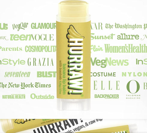 Hurraw! Banana Lip Balm: Organic, Certified Vegan, Cruelty Free, Non-GMO, 100% Natural Ingredients, Made in USA
