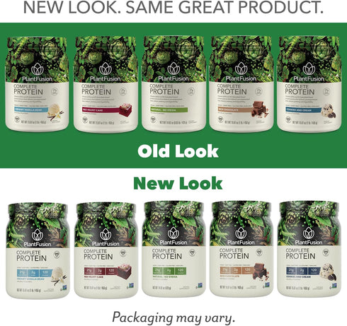 PlantFusion Complete Vegan Protein Powder - Plant Based with BCAAs, Digestive Enzymes, Pea Protein - Keto, Gluten Free,
