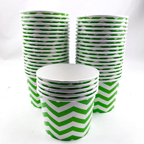 Heyiwell 16OZ Cups&Frozen 50PC Paper Ice Cream Yogurt Cups Dessert Bowls Snacks Cups for Hot or Cold Food, Green