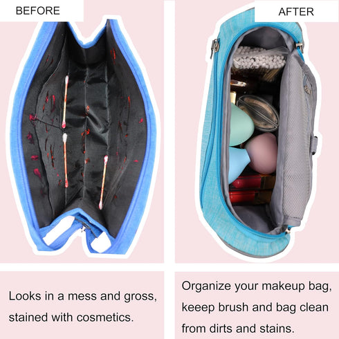 Makeup Brush Covers, Silicone Organizer Case for Storage, 4 Pack Reusable Brush Holders for Travel