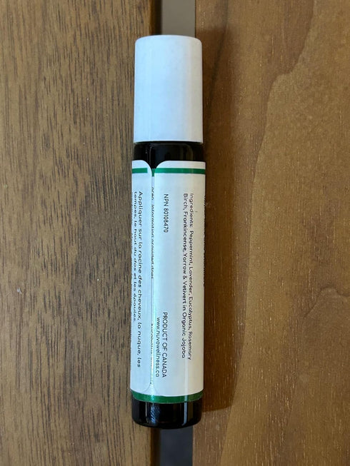 Migraine Relief Roll-On with Peppermint, Lavender, Eucalyptus & Essential Oils for Headaches & Sore Muscles