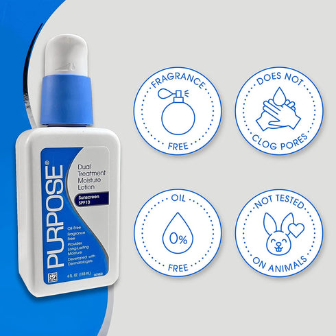 PURPOSE Dual Treatment Moisturizer, SPF 10, 4 oz (Pack of 2)