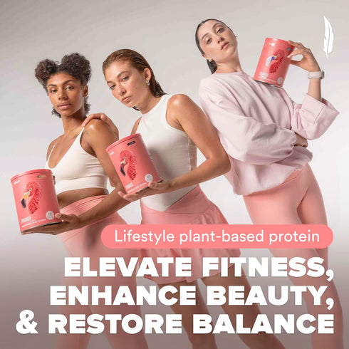 BIRDMAN Fitmingo Vegan Protein Powder for Women - Inositol, Collagen Boosters, 23g Plant Based Vanilla Protein