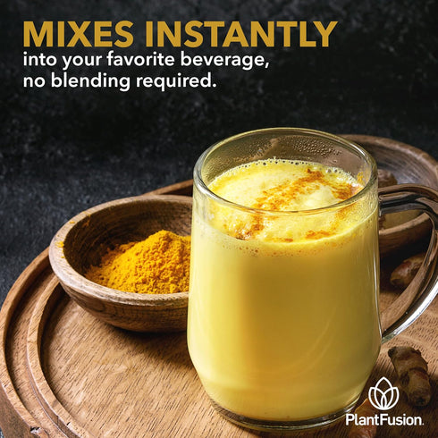 PlantFusion Turmeric and Ginger Drink Mix - Herbal Supplement Powder with Curcuminoids - USDA Certified Organic,