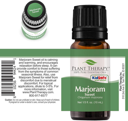 Plant Therapy Marjoram Sweet Essential Oil 10 mL (1/3 oz) | 100% Pure, Undiluted, Natural Aromatherapy, Therapeutic