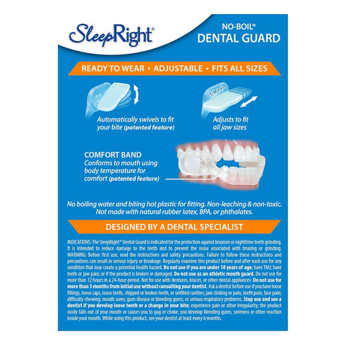 SleepRight Ultra-Comfort Dental Guard Mouth Guard, No Boil, Extra Strong for Teeth Grinding