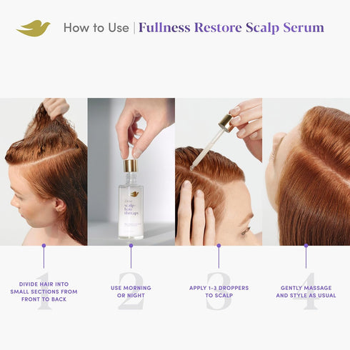 Dove Density Boost Fullness Restore Scalp Serum, 2 oz Scalp + Hair Therapy with Vitamin B3 & Zinc