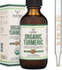 Turmeric Curcumin with Black Pepper Drops - Organic Turmeric Supplement Drops 1,180 mg - 2 FL OZ - 60 Servings