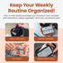 Made Easy Kit Pill Case - Weekly Medicine Organizer with Removable Seven-Day Vitamin & Supplement Box (Light Brown