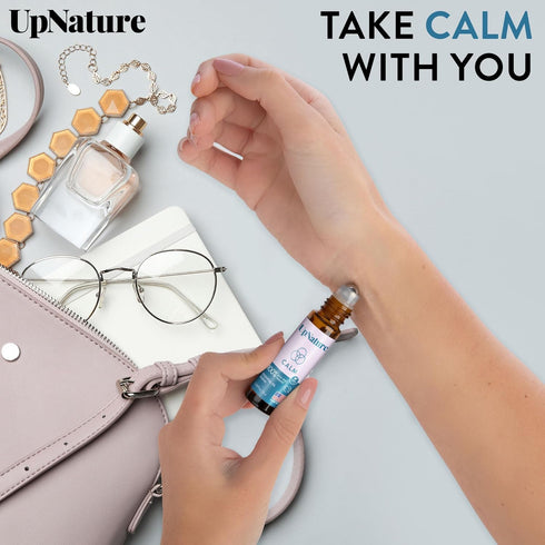 UpNature Calm Essential Oil Roll On - 100% Natural Stress Relief Aromatherapy Gifts for Women, Nurse Essentials