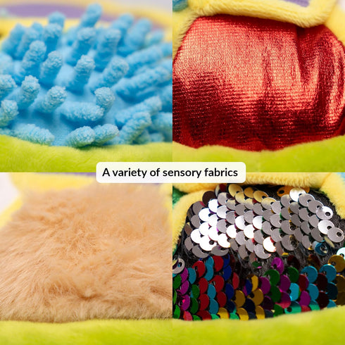 ODOXIA Sensory Turtle Stuffed Animal | Plush Toy | Fidget Stuffed Animal for Kids | Great for Sensory Needs | Pillow