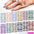 Maitys 168 Pcs Full Wrap Nail Stickers Polish Strips, Glitter Self Adhesive DIY Gel Nail Strips with Fingernail Files