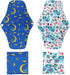 PHOGARY Set Period(7 1, Reusable Menstrual Pads, Bamboo Cloth Pads for Heavy Flow with Wet Bag, Large Sanitary Pad