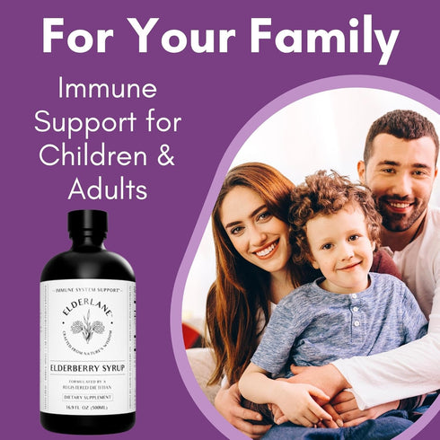 Elderberry Syrup Shots - Immune Support Supplement for Kids & Adults, Made with Honey & Elderberries