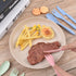 Knives Spoons and Forks Set, Wheat Straw Reusable Cutlery Set for 8, Utensils for Party, Travel, Picnic, Camping