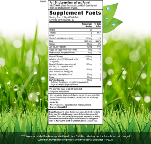 Irwin Naturals Longer, Stronger Hair and Nails - 120 Liquid Softgels, 60 Total Servings, Promotes Vibrant Shine