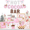 Hot Cocoa Bar Kit Pink Hot Cocoa Bar Banner Cute Gingerbread Man