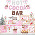 Hot Cocoa Bar Kit Pink Hot Cocoa Bar Banner Cute Gingerbread Man