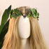 MOSTORY Woodland Leaf Fairy Crown, Floral Elf Headpiece Green Leaf Headband for Women Renaissance Masquerade