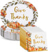 Maxdot 100 Pcs Thanksgiving Plates and Napkins 10 x 12 Inch Disposable Gold