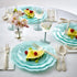 SILVER SPOONS Vintage Embossed Plastic Dinner Plates for Party - 10 PC - Heavy Duty Disposable Dinner Set - 10.75” - Fine China Look Dishes - Perfect for Baby Showers, Weddings & Events - Mint by Silver Spoons