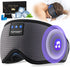 TOPOINT Wireless Bluetooth Sleep Headphones Eye Mask with Microphone, Handsfree, Silk Sleep Mask for Side Sleepers