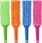 4 Pack Microfiber Dusters: 15 Inch Length, Flat Design, Detachable and Washable Feather Duster for Cleaning
