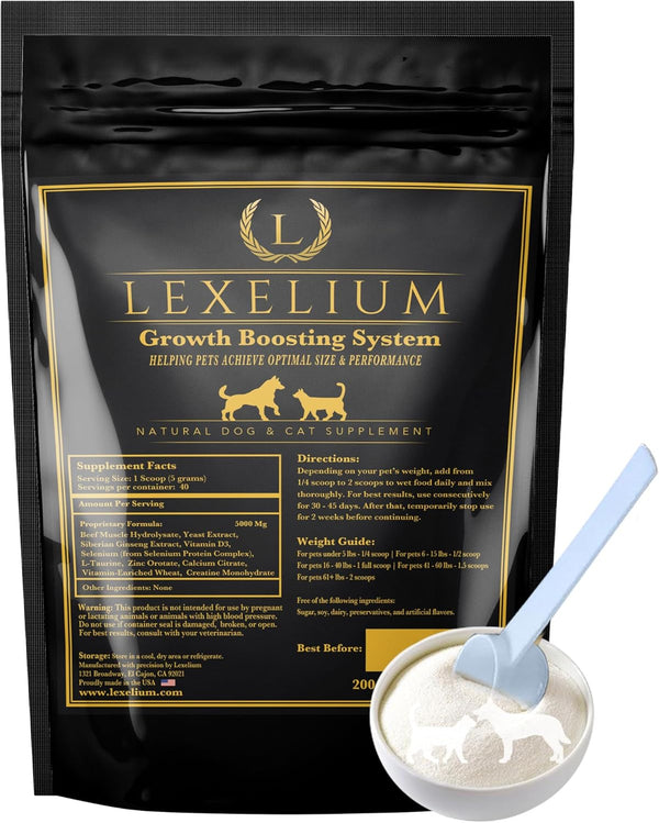 Weight Gainer Supplement for Dogs & Cats - Muscle Building & Appetite Stimulation, 100% Natural Pet Supplement, 200g