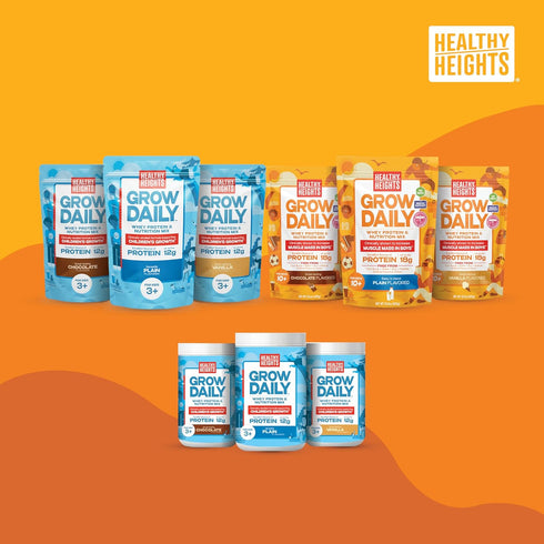 Healthy Height Grow Daily Kids Protein Drink Mix (Chocolate) - High Protein Shake for Boys 10+